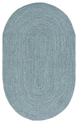 Safavieh Braided BRA201 Rug Machine-Washable, Teal/Green, 3'x5' Oval