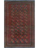 Fine Vintage Distressed Marc Rust/Navy Rug, 3'9x5'10