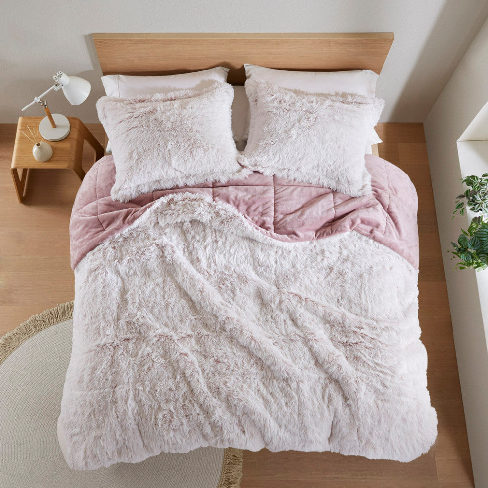 Intelligent Design Malea Shaggy Faux Fur Comforter Mini Set