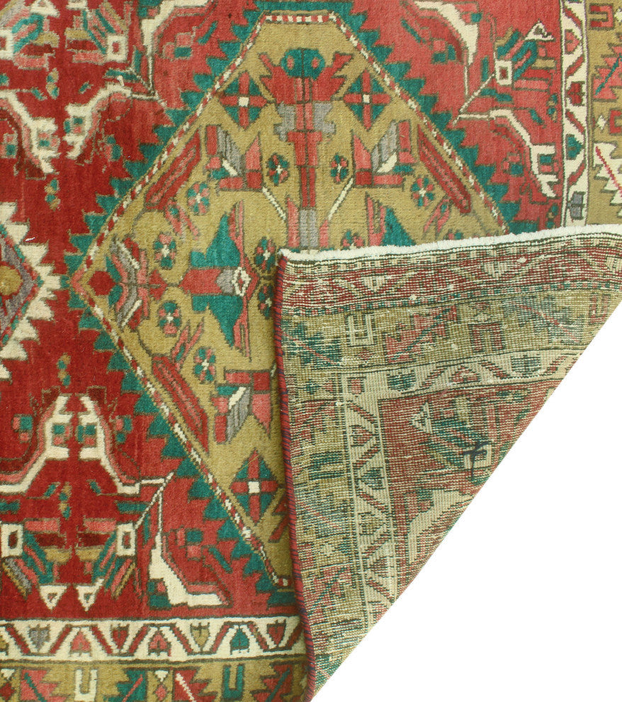 Fine Vintage Distressed Mateo Rust/Ivory Runner, 3'9x11'0