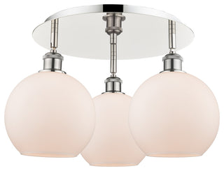 Innovations Athens 3 19.75" Flush Mount Polished Nickel