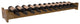 12-Bottle Scalloped Wine Rack, Redwood, Oak + Satin