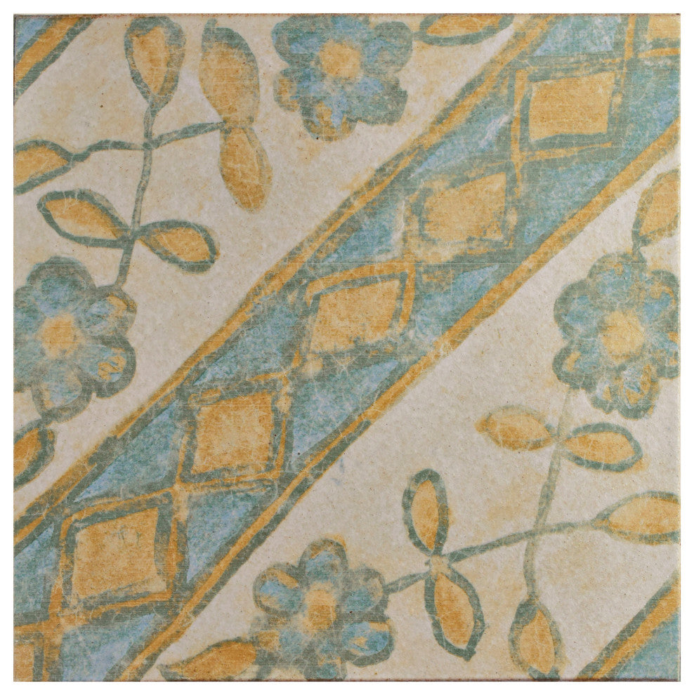 Klinker Retro Quarry Floor and Wall Tile, Aubrieta