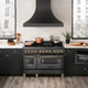 ZLINE 48" Dual Fuel Range, Black Stainless With Champagne Bronze RABZ-48-CB