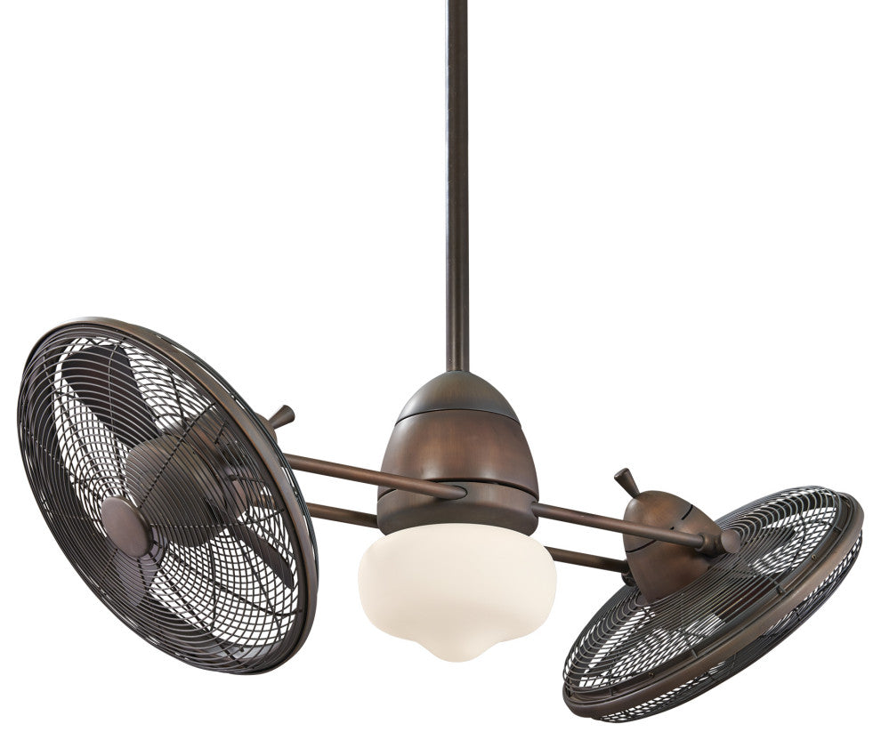 Minka Aire Gyro LED 42" Ceiling Fan With Wall Control, Resoration Bronze