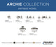 Archie Collection 2-Light Bath Light, Antique Nickel