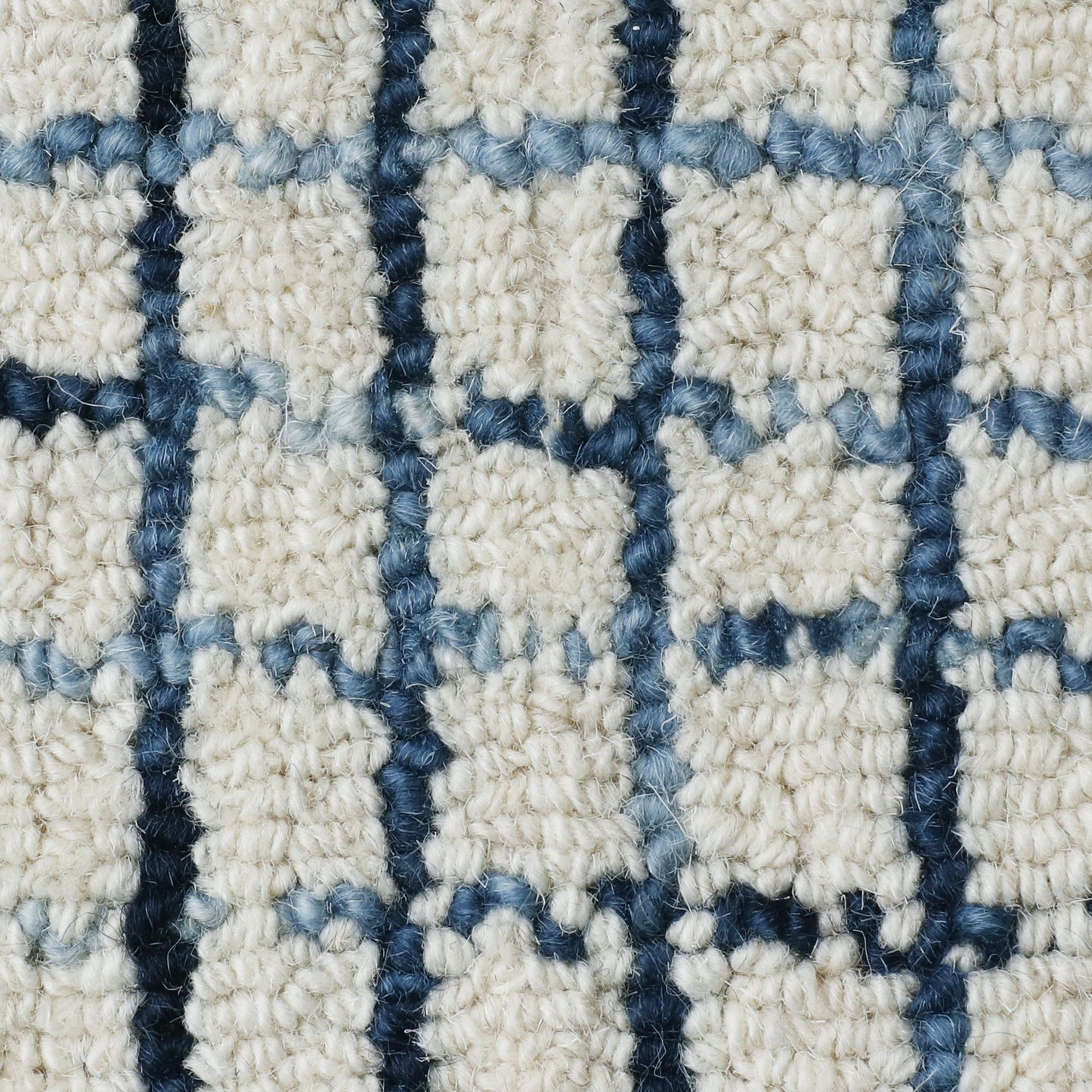 Indigo Grid Area Rug, 7'9"x9'9"