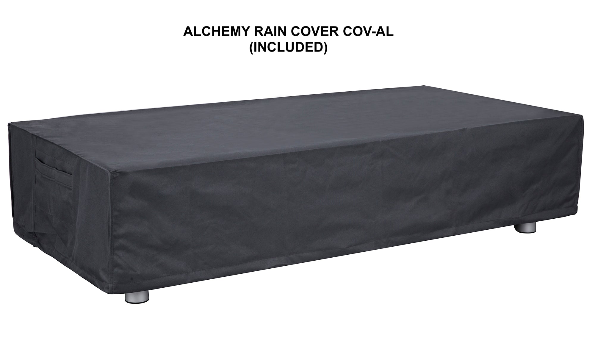 Pyromania Alchemy Concrete Fire Pit Table, 60"x30", Charcoal, Natural Gas