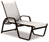 Aruba II 4-Position High Bed Chaise, Textured Kona, White