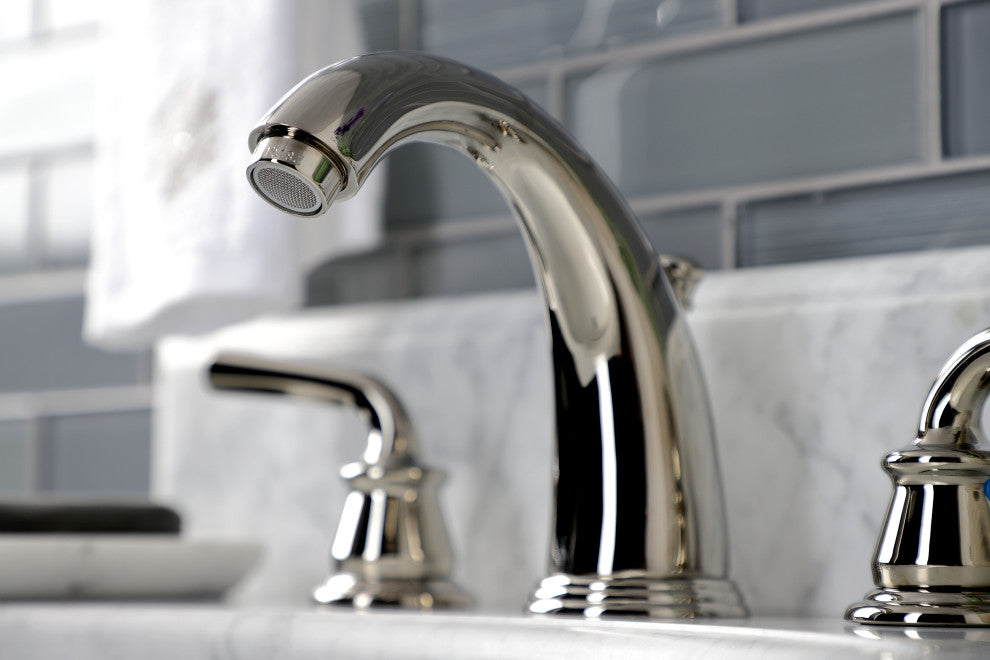 Kingston Brass KB986RXLPN Widespread Bathroom Faucet, Pop-Up Drain