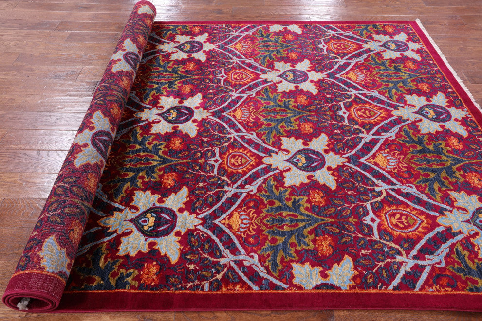 William Morris Hand Knotted Rug 6' 1" X 9' 2" Q6542