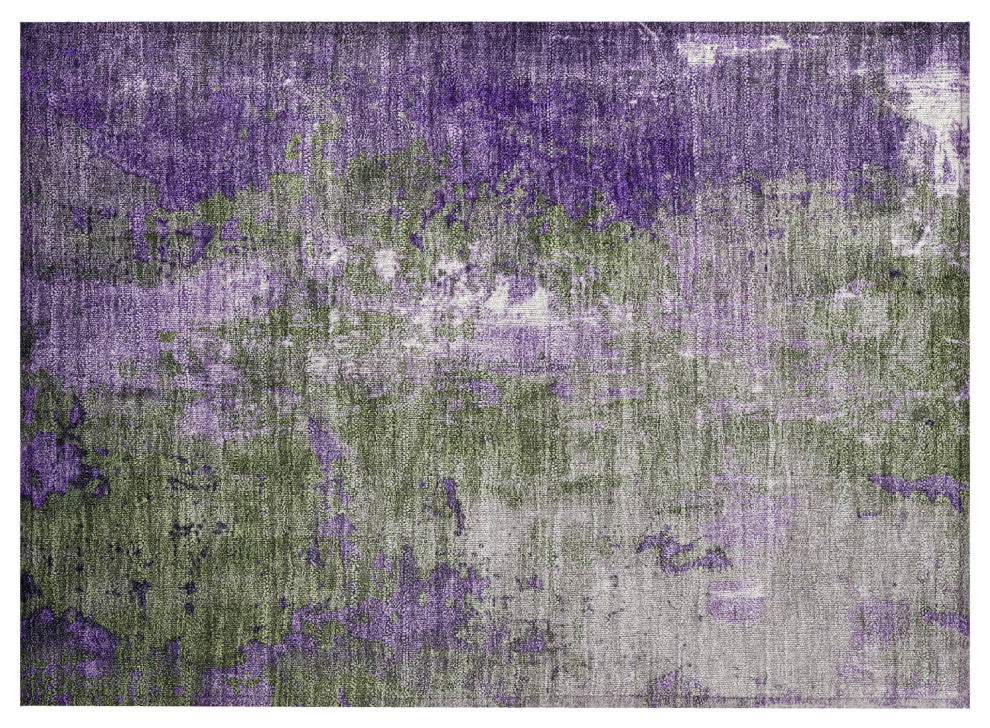 Machine Washable Indoor/Outdoor Chantille ACN1870 Olive 1'8" x 2'6" Rug