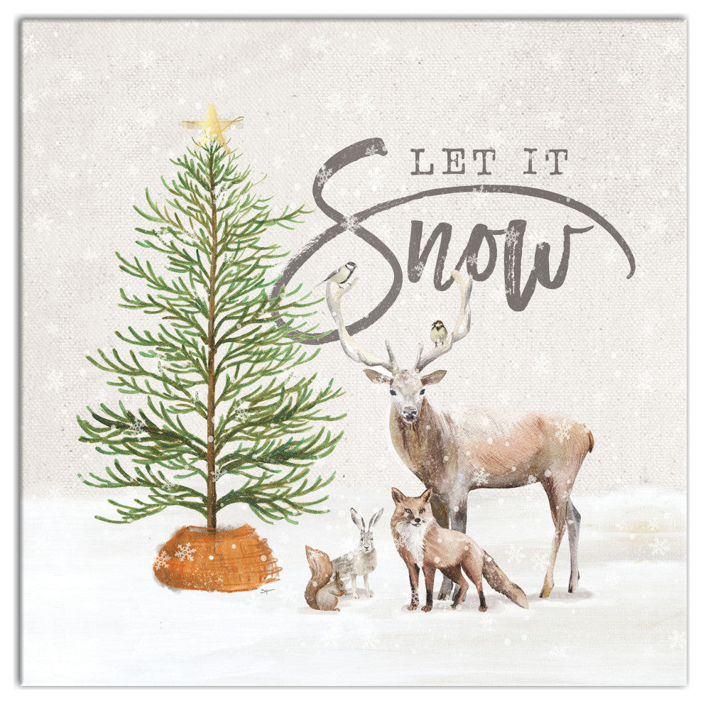 Let It Snow 24x24 Canvas Wall Art