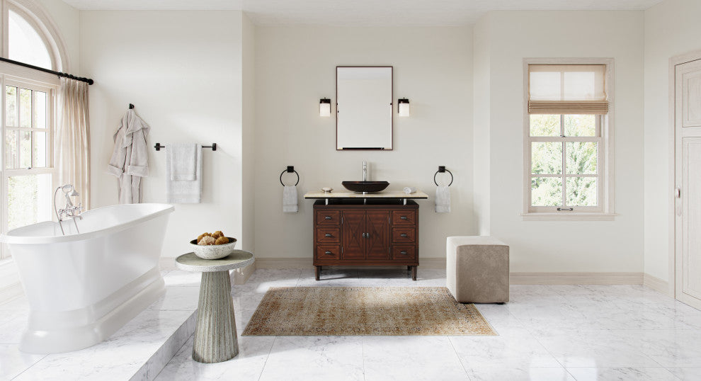 Woodard Bathroom Vanity, Single Sink, 48", Brown, Freestanding