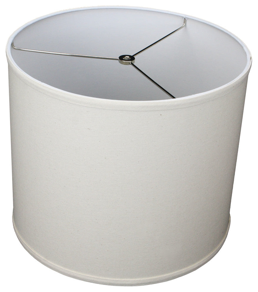 Fenchel Shades 14"x14"x12" Spider Attachment Drum Lamp Shade, Linen Beige