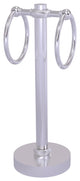 Vanity Top 2 Towel Ring with Twisted Accents, Satin Chrome