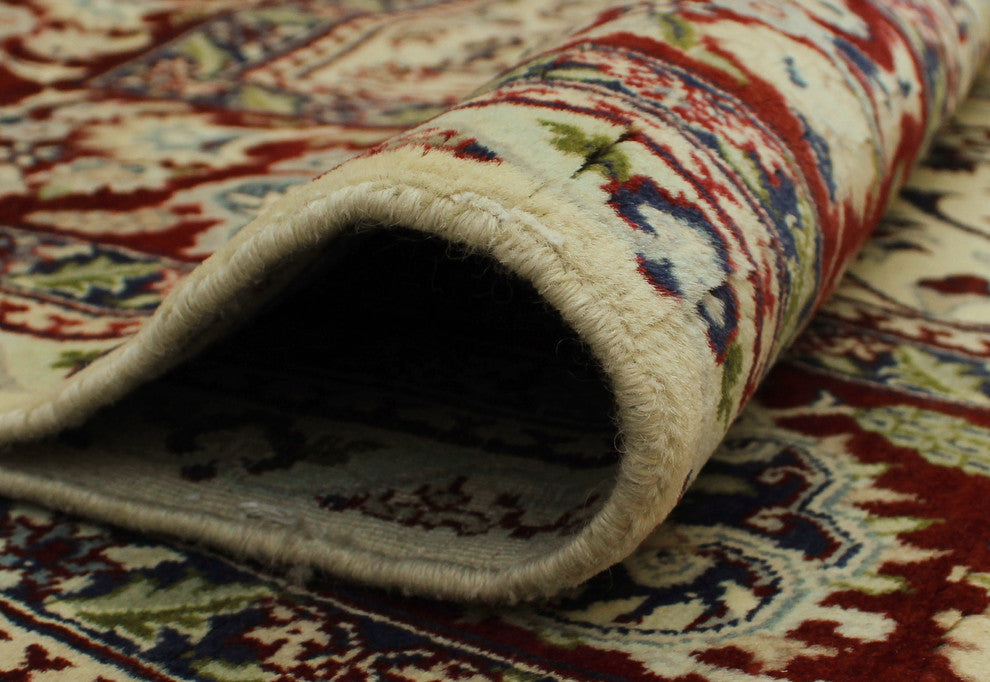 Pak-Persian Tabriz Ivory Rug, 6'1x9'7