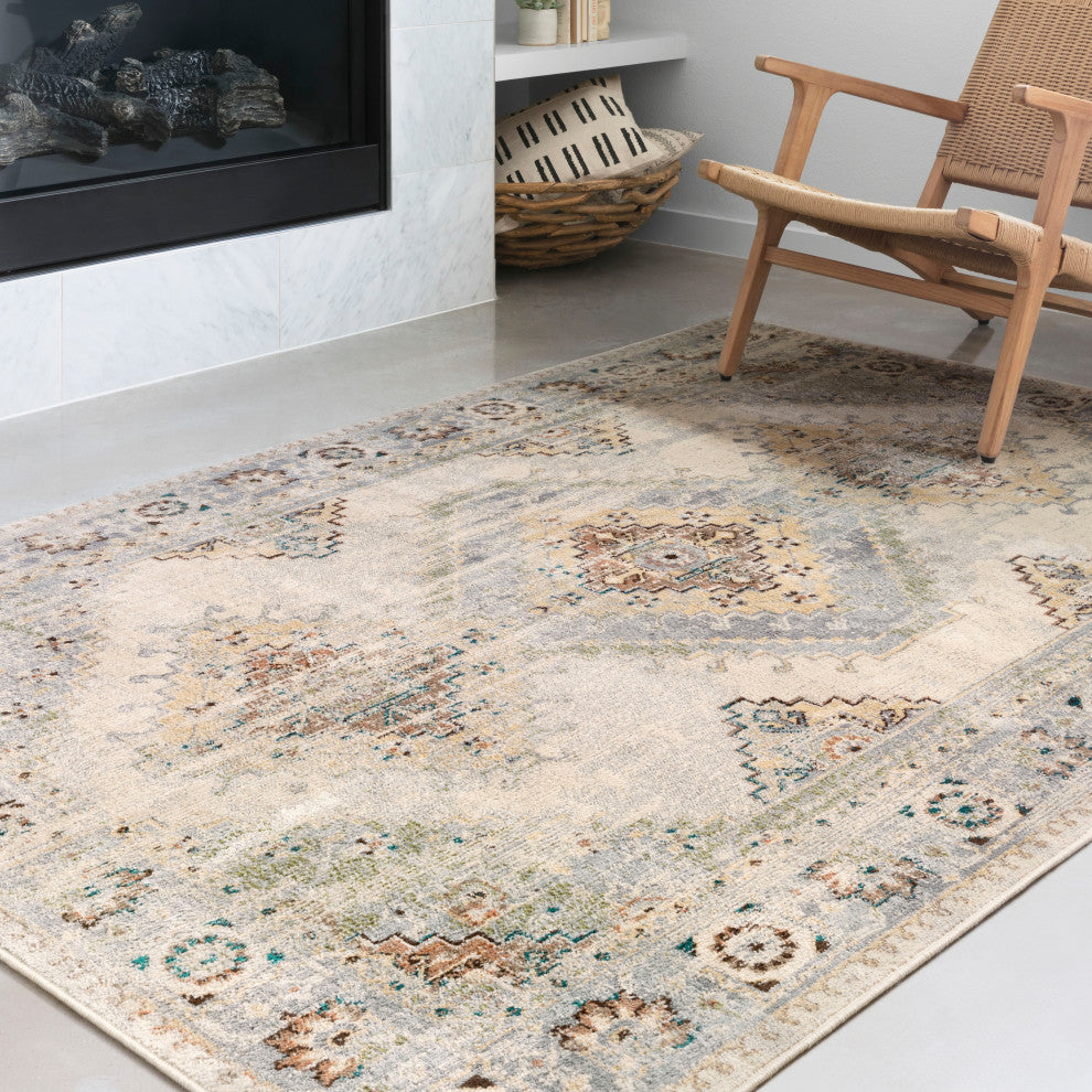 Isadora Rug, Oatmeal/Silver, 4'x6'