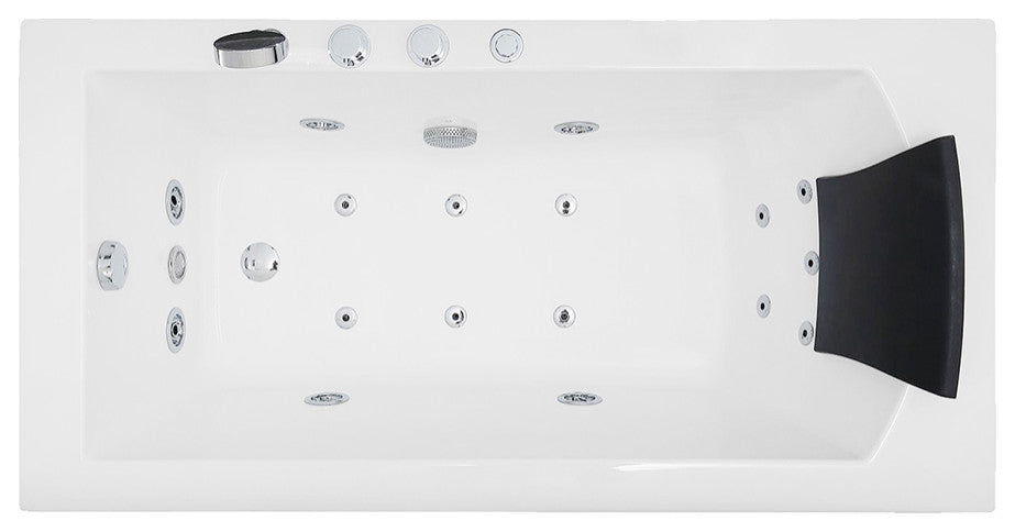 ARIEL Platinum 59" Left Drain Rectangular Alcove Whirlpool Bathtub