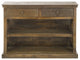 Rustic Maple Stain Wood Sofa Table With Drawers