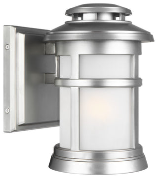 Newport 1-Light Outdoor Wall Lantern, Painted Brushed Steel