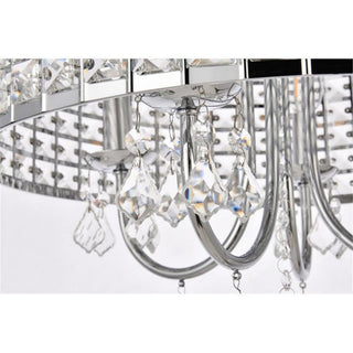 Living District Calista 4-Light Transitional Metal Pendant in Chrome