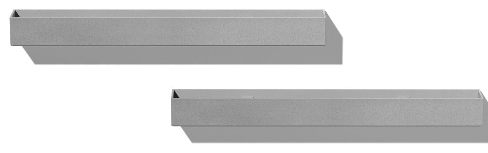 Veadek Geo Series Hanging Planter, Grey, 32", 2 Pack