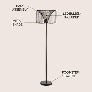 Gridley Metal LED Floor Lamp