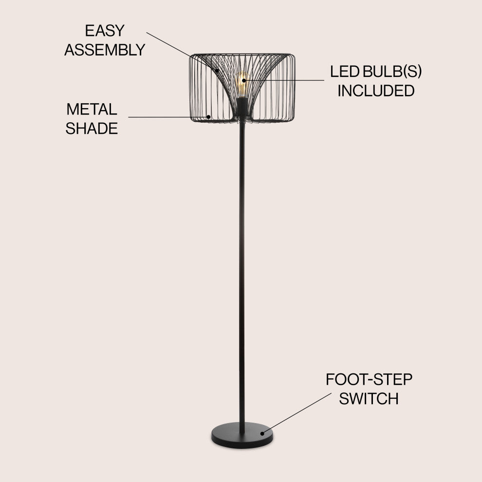 Gridley Metal LED Floor Lamp