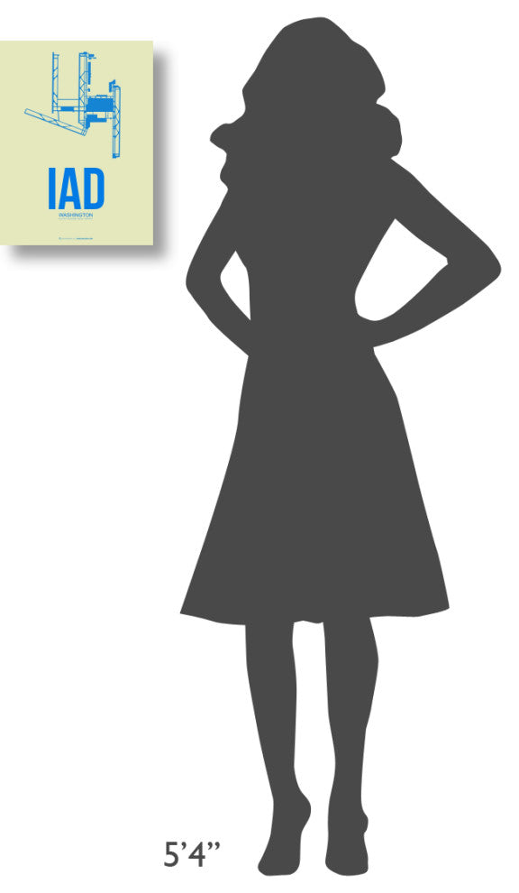 "IAD Washington Poster 1" Fine Art Print