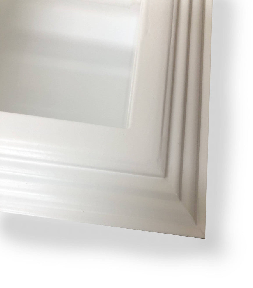 Tampa Recessed Solid Wood Toilet Paper Holder 7 x 8.5, White Enamel