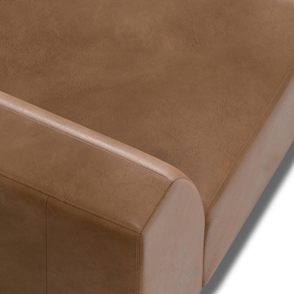 Rex Right-Arm Sofa Module in Genuine Leather