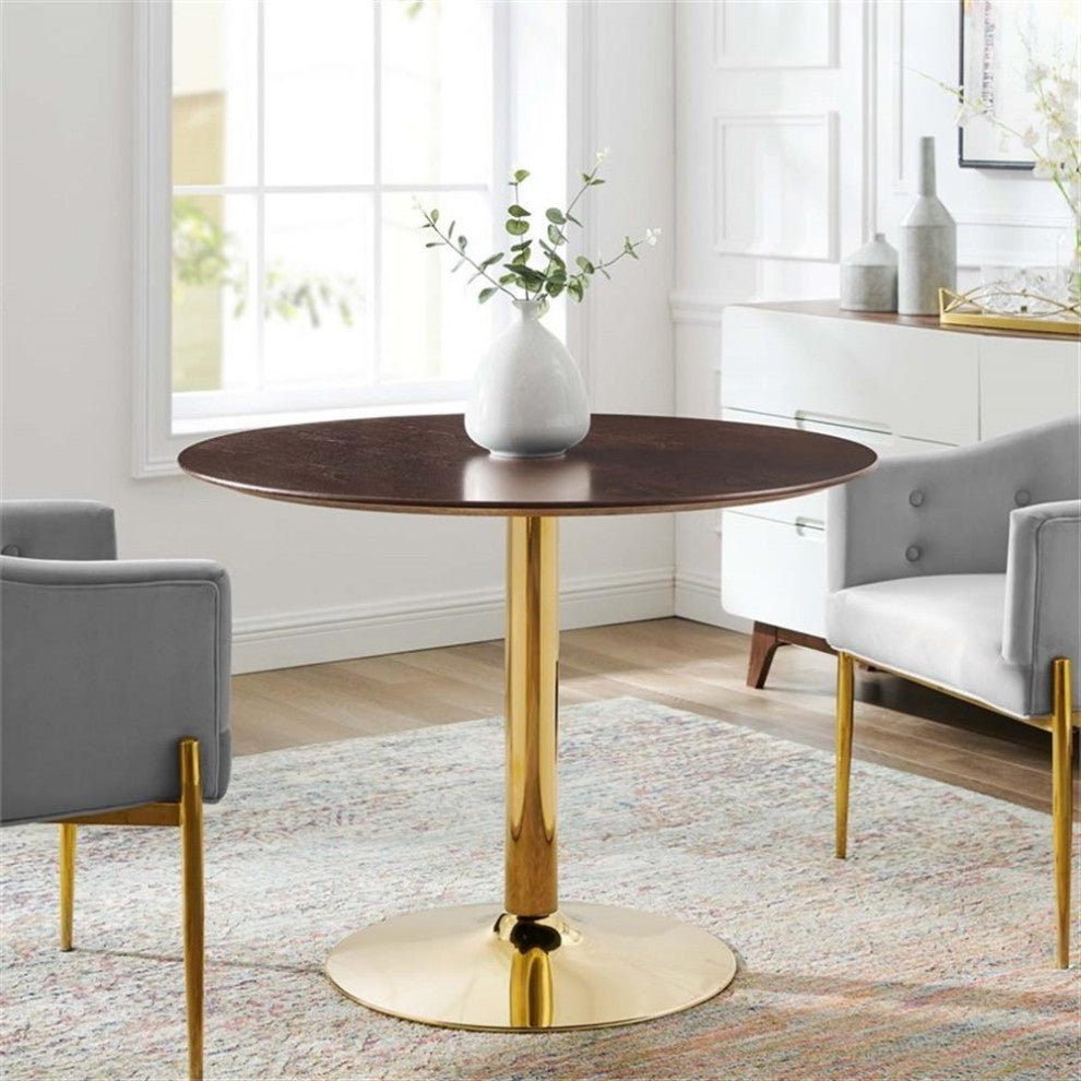 Verne 40" Dining Table Gold Cherry Walnut
