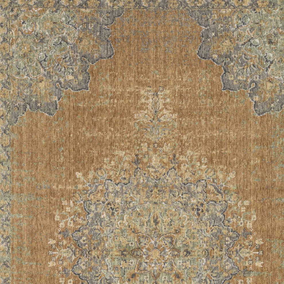 6' Round  Polyester Sage Area Rug
