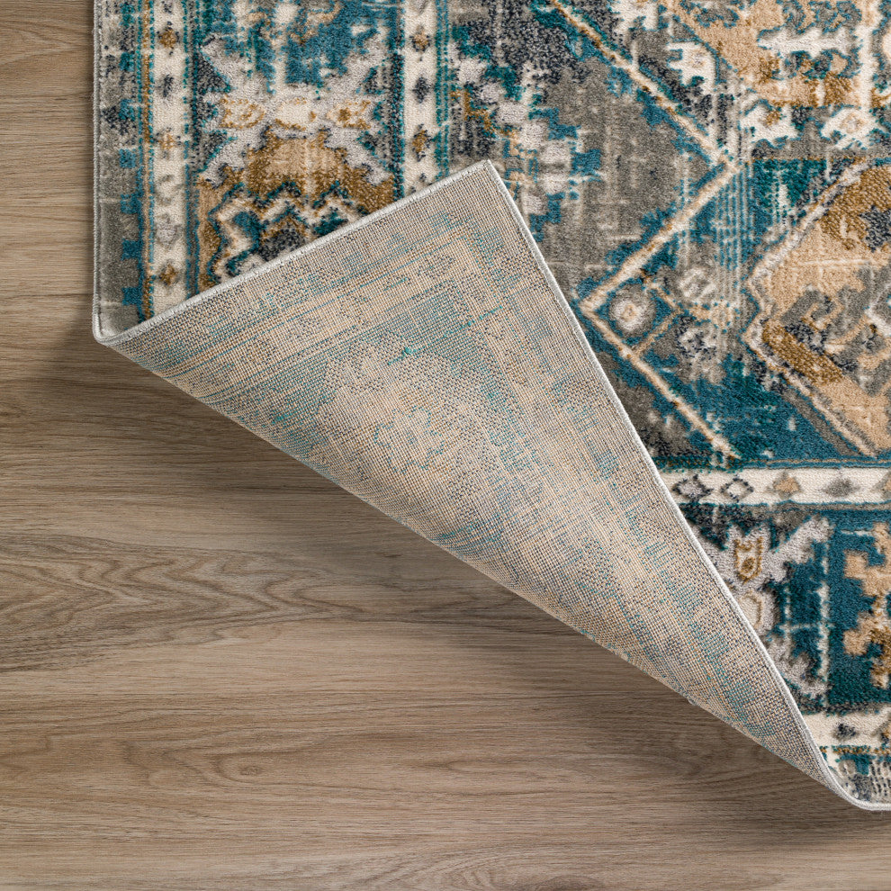 Dalyn Karma KM22 Charcoal 2'3" x 7'5" Runner Rug