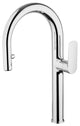 LaToscana Nove Single Handle Pull-Down Spray Kitchen Faucet, Chrome