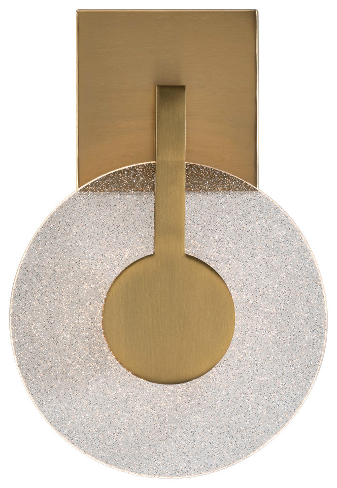 Apollo 12" LED Sconce, Light Antique Brass