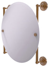 Prestige Regal Round Frameless Rail Mounted Mirror, Brushed Bronze