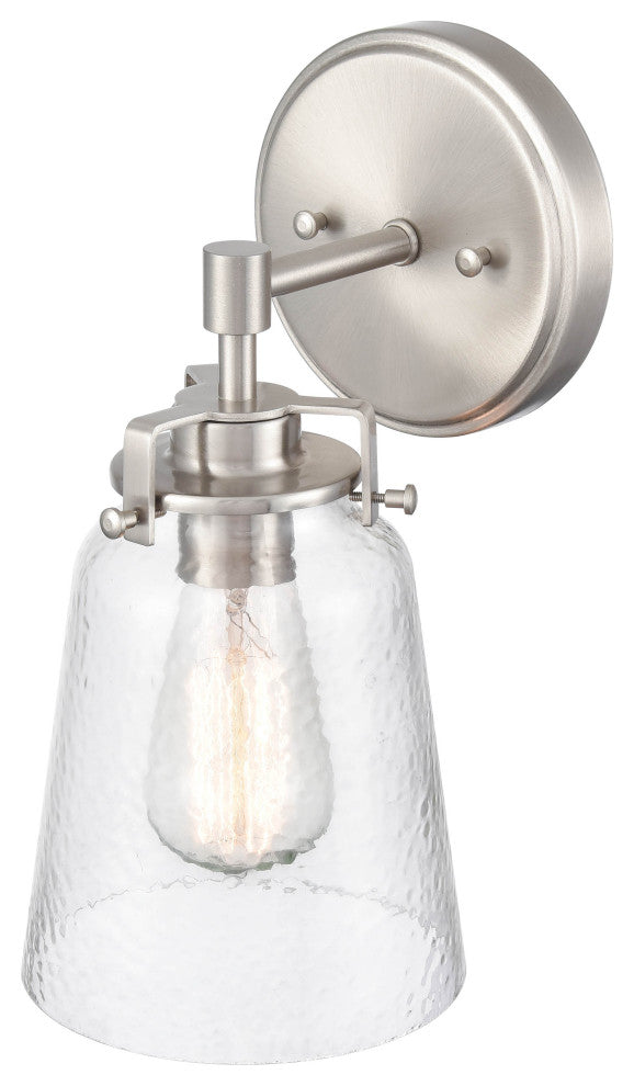 1 Light 6" Brushed Nickel Sconce