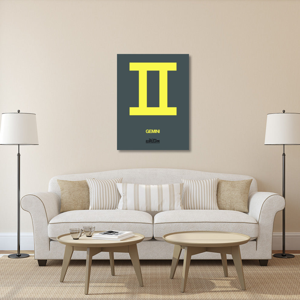 "Gemini Zodiac Sign Yellow" Fine Art Print