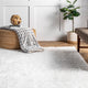 Nuloom Drummond Shag Area Rug, Ivory 5'x7'