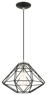 Black Geometric, Farmhouse, Industrial, Abstract, Rustic Pendant