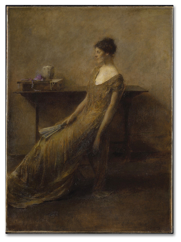 Thomas Dewing 'Lady In Gold' Canvas Art, 32 X 24