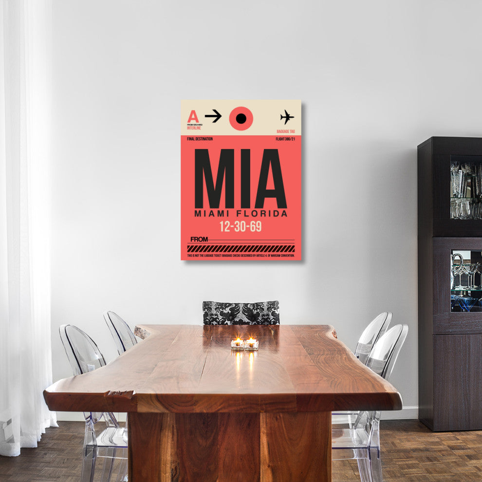 "MIA Miami Luggage Tag 1" Fine Art Print