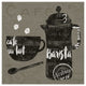 "Linen Coffee II" Digital Paper Print by Sue Schlabach, 20"x20"