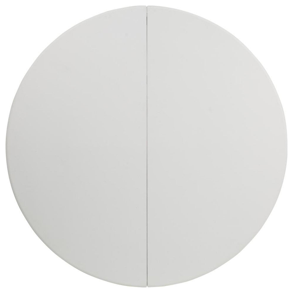 60" Round Bi-Fold Granite White Plastic Folding Table