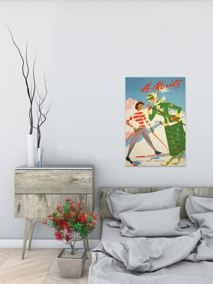 "St. Moritz" Painting Print on Wrapped Canvas, 30"x45"