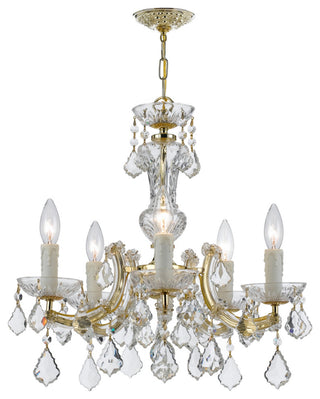 Crystorama Lighting Group 4376-CL-MWP Maria Theresa 5 Light 20"W - Gold