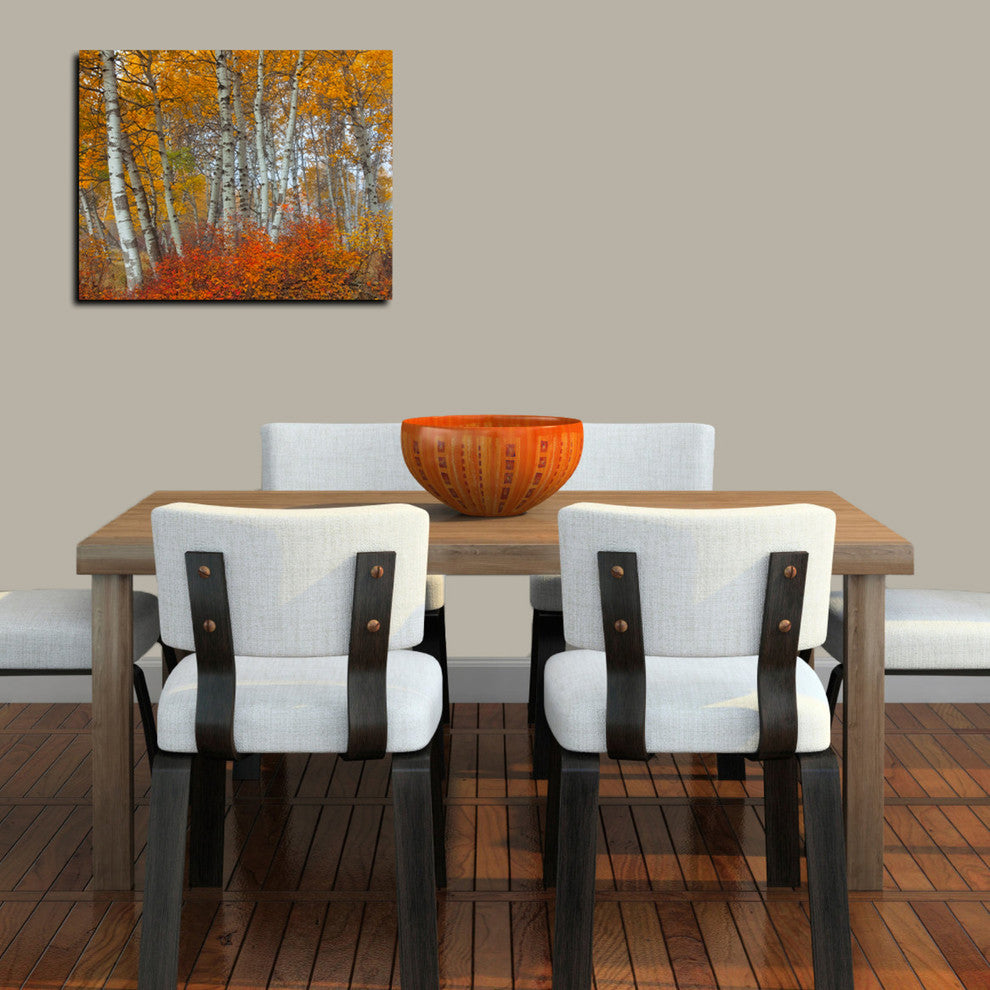 Epic Graffiti "Morning Aspens" by Jesse Estes, Giclee Canvas Wall Art, 26"x34"