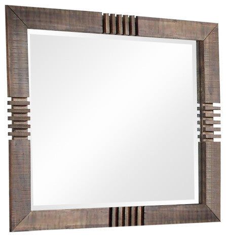 Reclaimed Oak Finish Rectangular Mirror